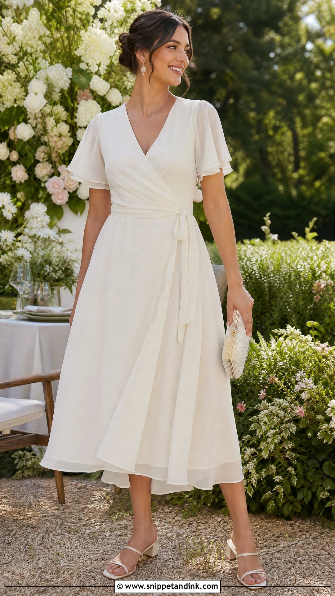 Chiffon Wrap Wedding Dress - Snippet and Ink - 20 Wedding Dress Dance Ideas