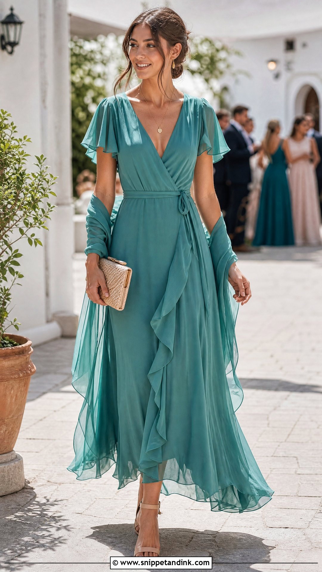 Chiffon Wrap Wedding Frock - Snippet and Ink - 20 Wedding Frocks for Women Ideas