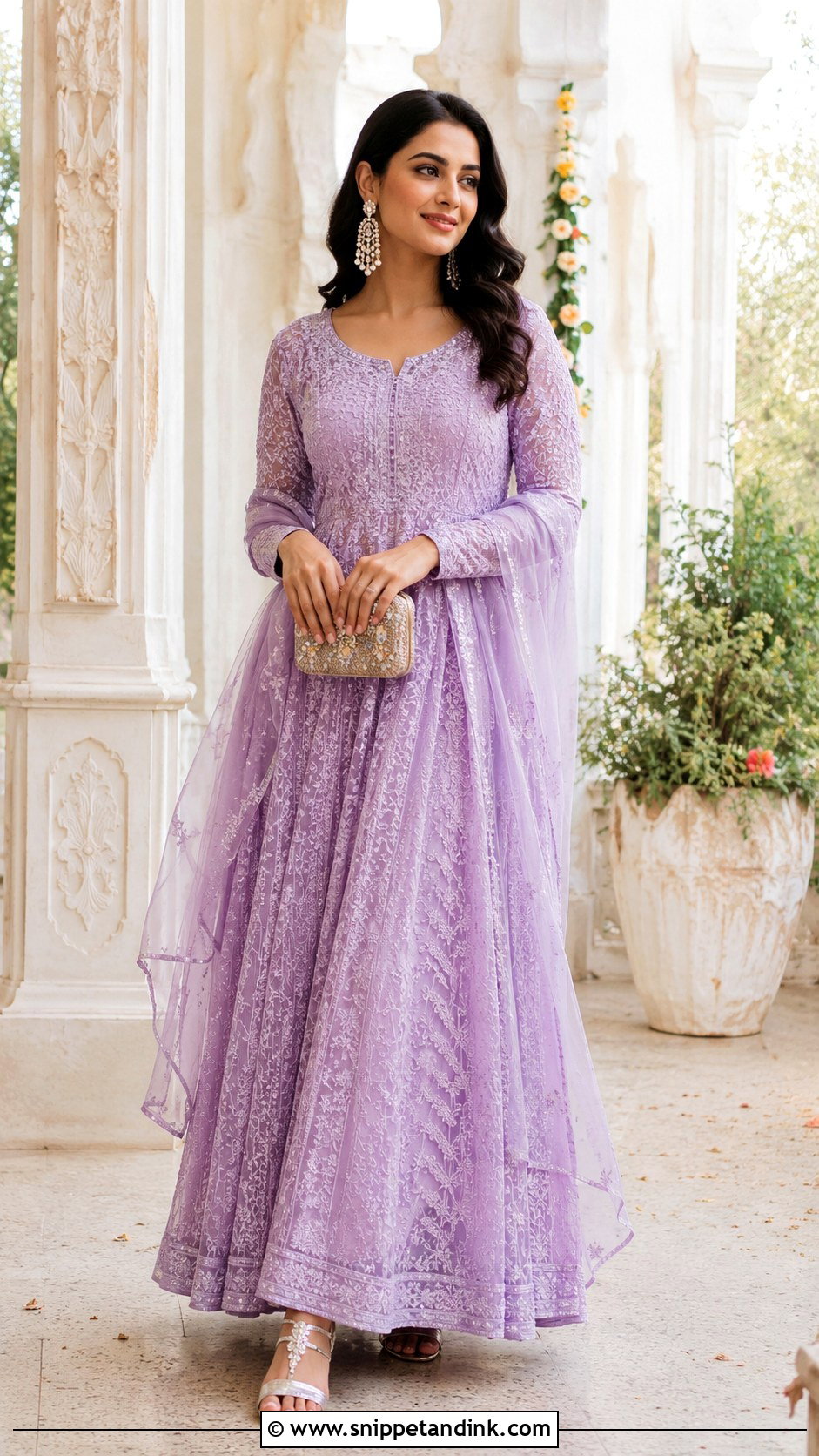 Chikankari Anarkali Dress For Wedding - Snippet and Ink - 25 Wedding Anarkali Dress Ideas