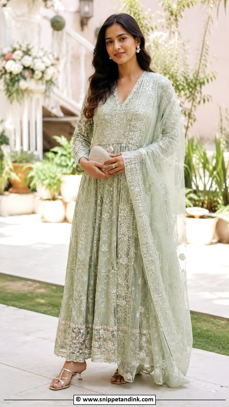 Chikankari Anarkali Dress for Wedding - Snippet and Ink - 30 Anarkali Dress for Wedding Ideas