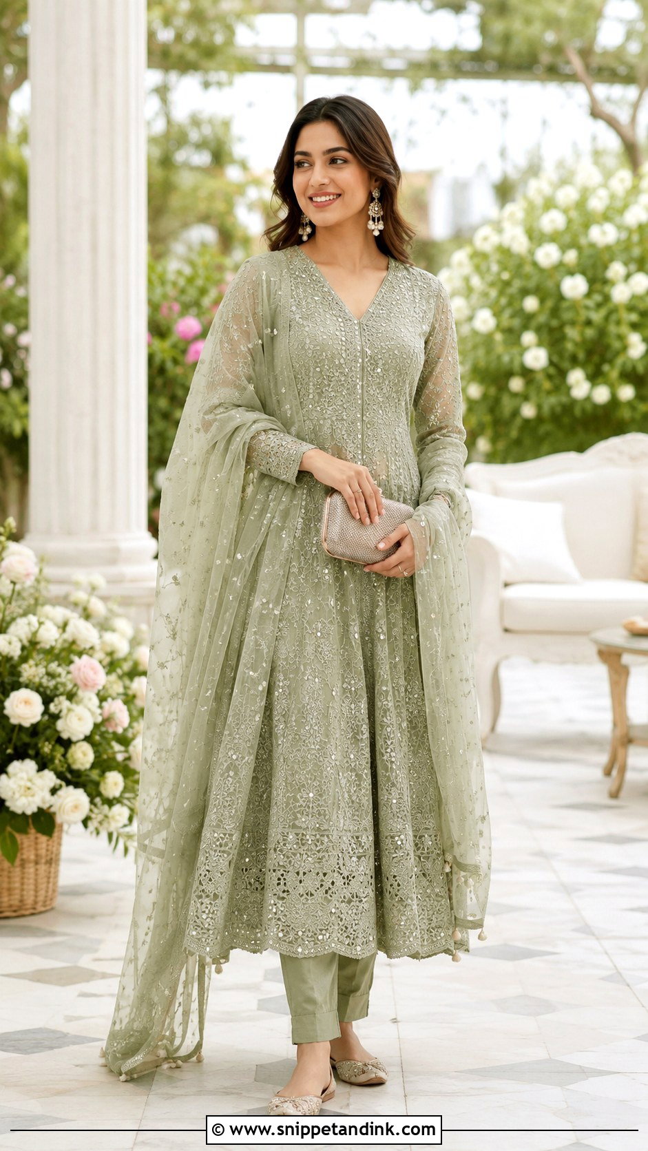 Chikankari Anarkali Suit For Wedding - Snippet and Ink - 25 Anarkali Suits for Wedding