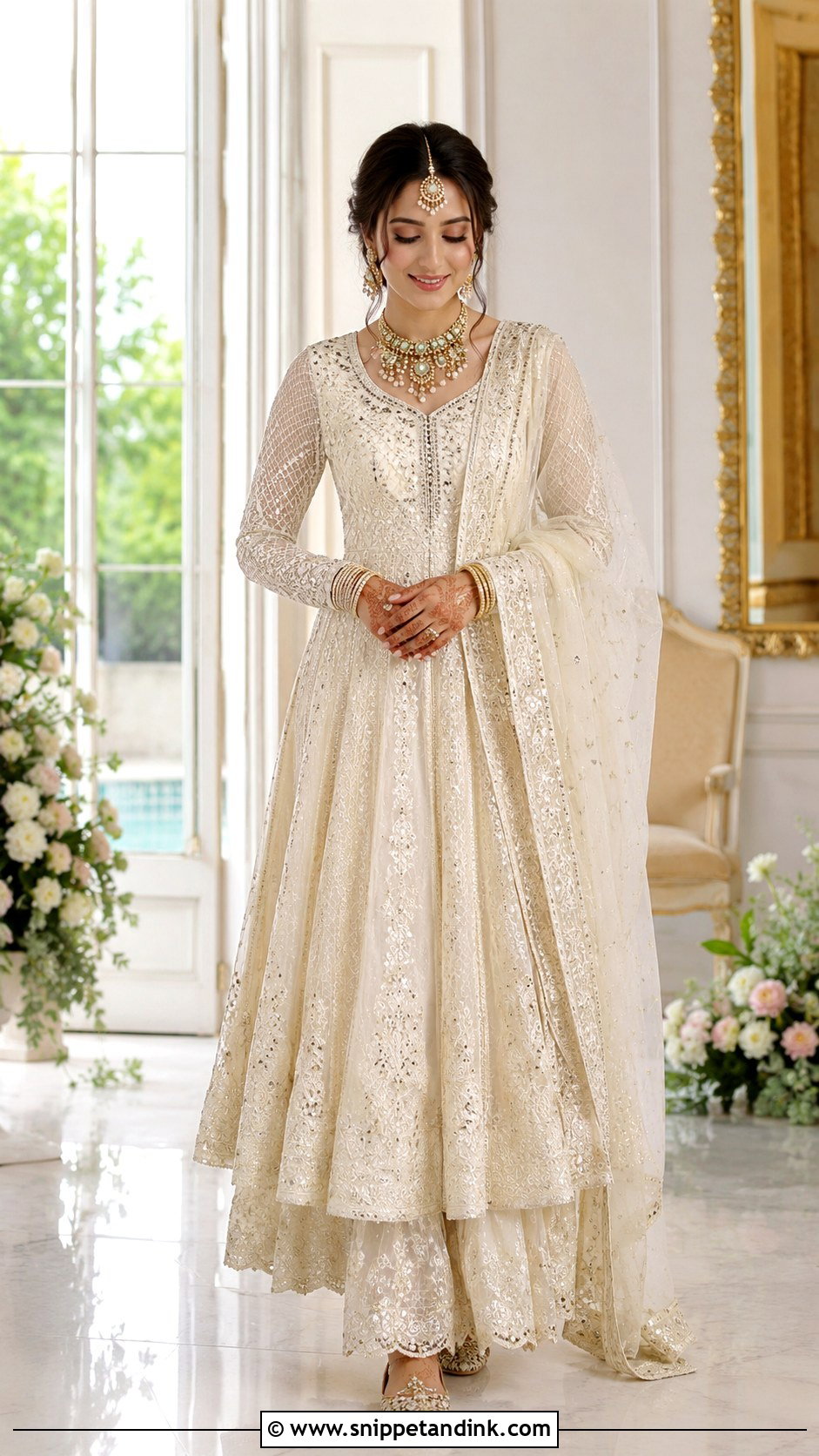 Chikankari Bridal Anarkali - Snippet and Ink - 25 Bridal Anarkali Ideas