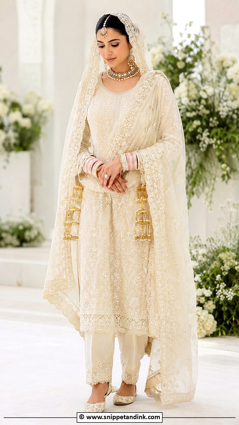 Chikankari Bridal Suit - Snippet and Ink - 25 Bridal Suits Punjabi Sikh Bride