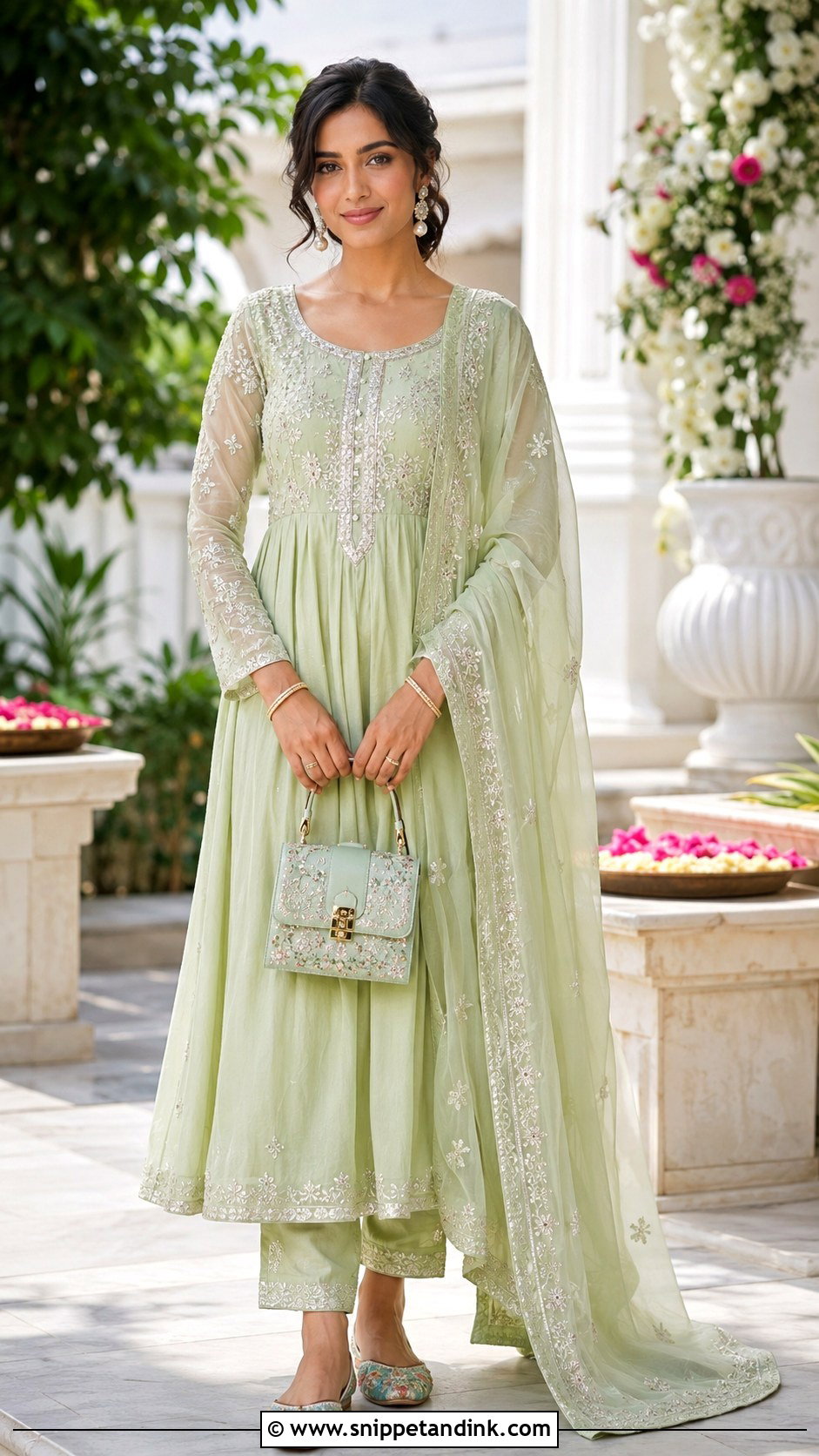 Chikankari Indian Bridesmaid Outfit - Snippet and Ink - 20 Indian Bridemates Dress Ideas
