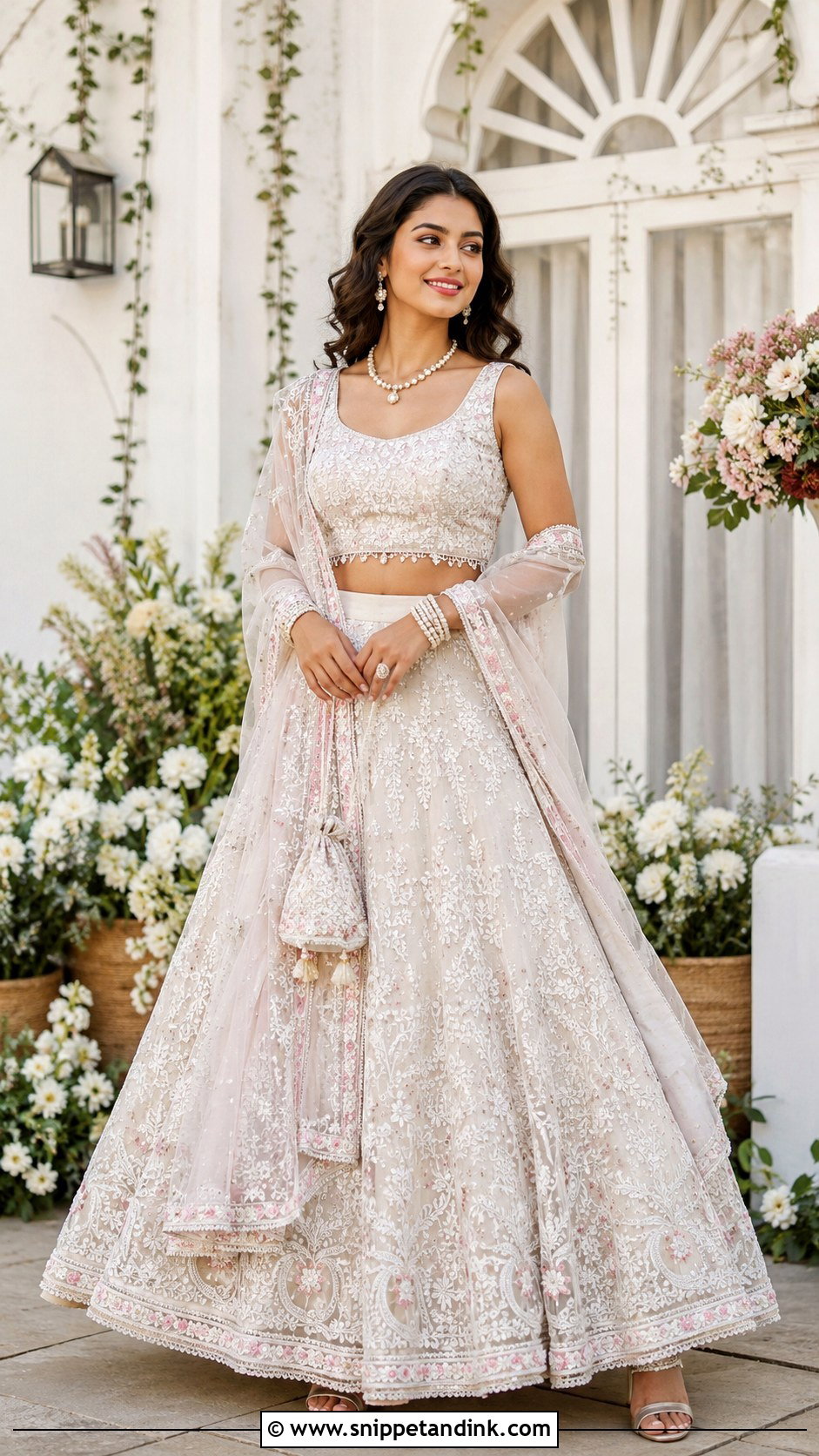 Chikankari Lehenga - Snippet and Ink - 25 Traditional Indian Dresses for Wedding