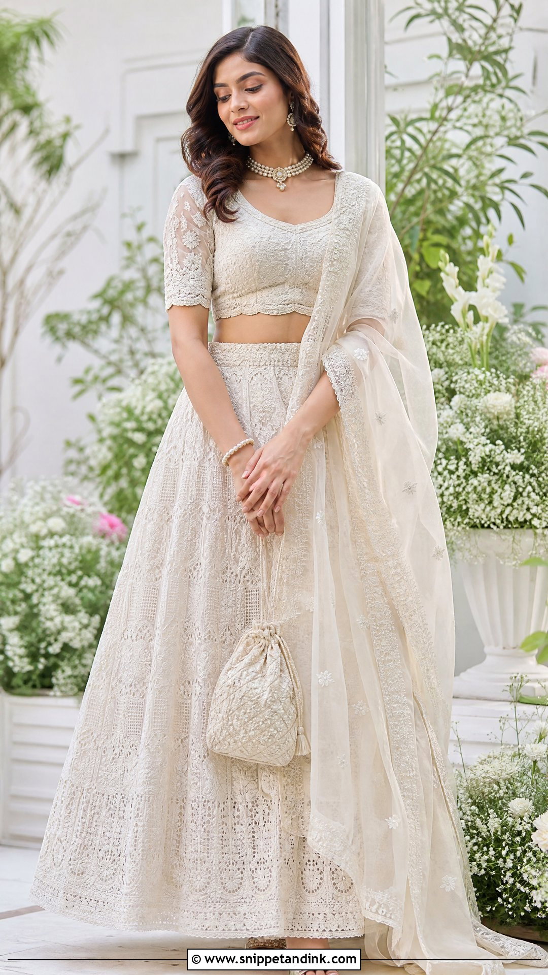 Chikankari Lehenga Dress - Snippet and Ink - 25 Indian Wedding Function Dresses