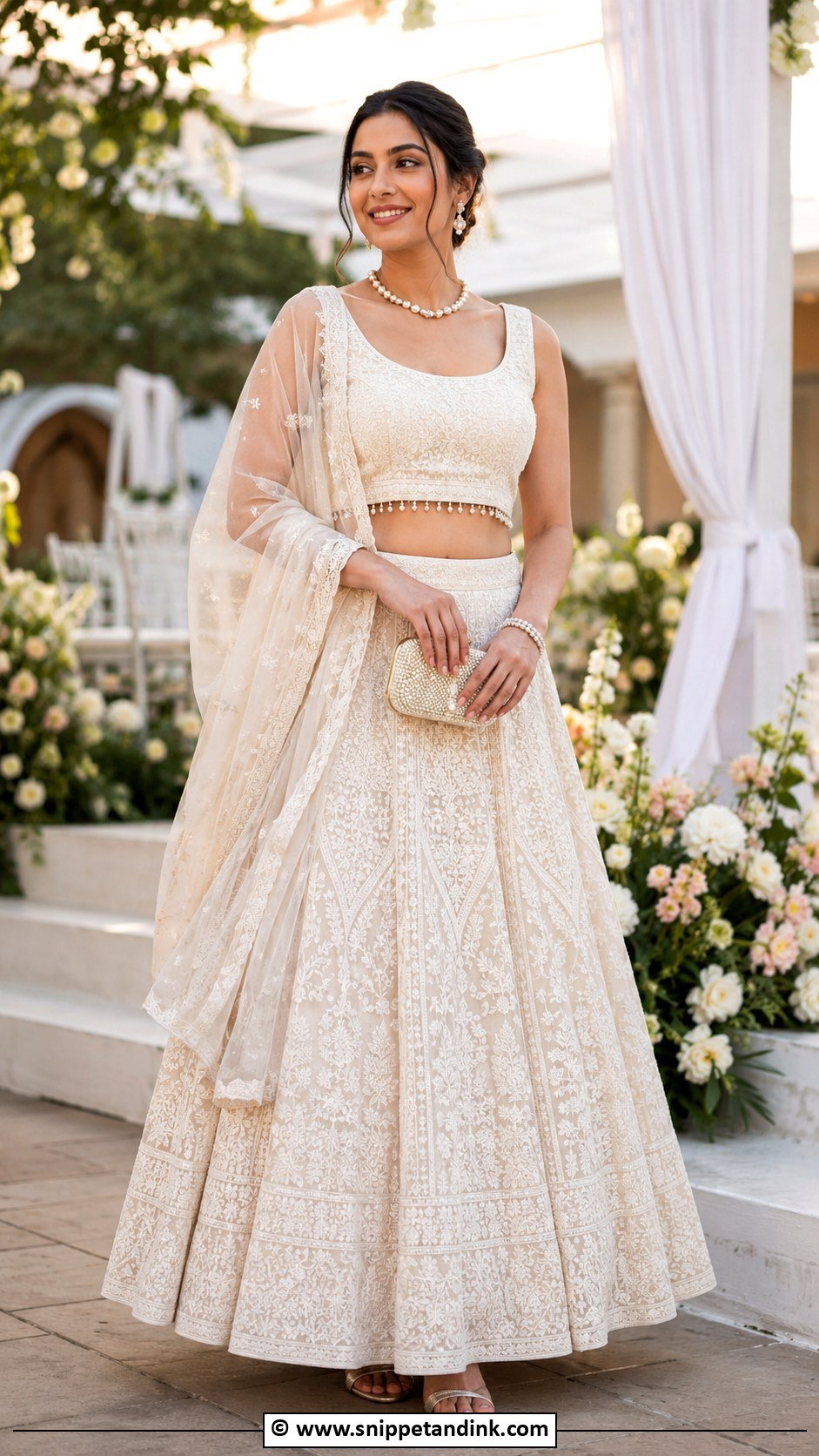 Chikankari Lehenga Dress - Snippet and Ink - 30 Desi Wedding Dresses
