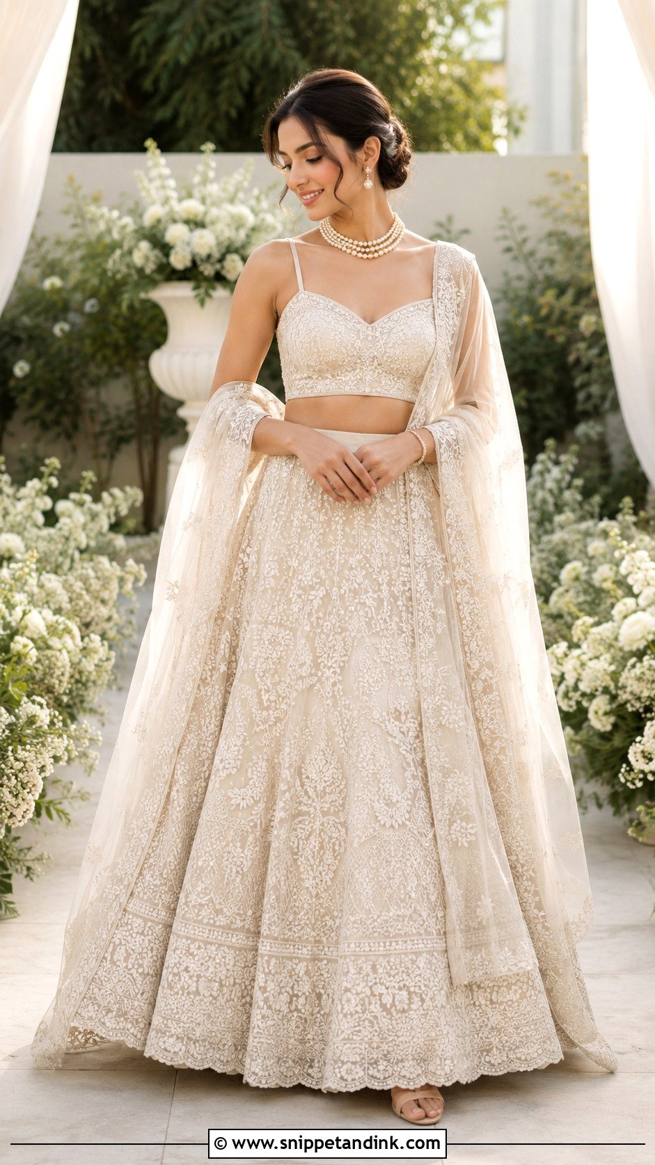 Chikankari Lehenga For Bride Sister - Snippet and Ink - 30 Dress for Bride Sister Ideas