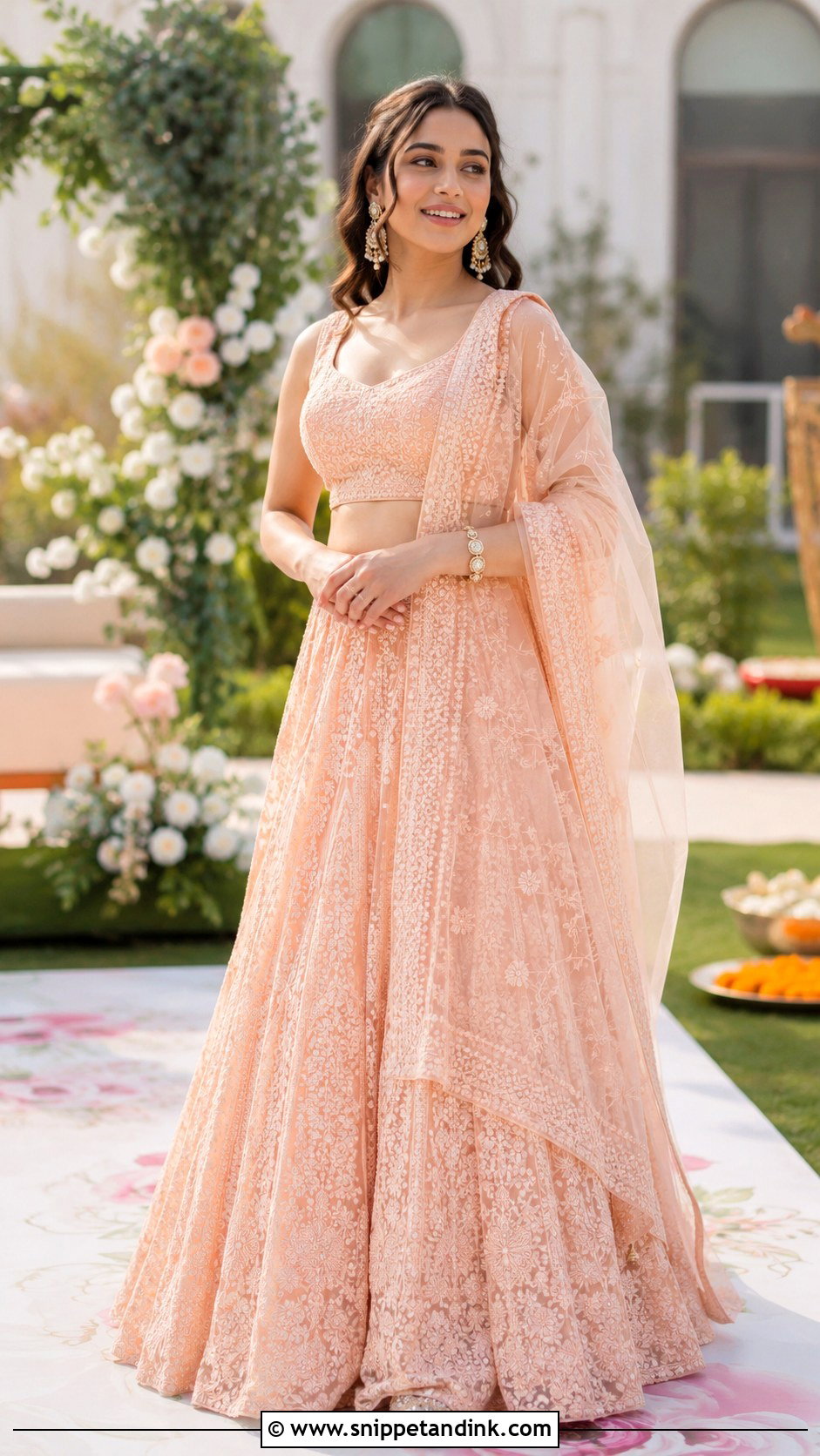 Chikankari Lehenga For Bride Sister - Snippet and Ink - 25 Mehndi Dresses for Bride Sister