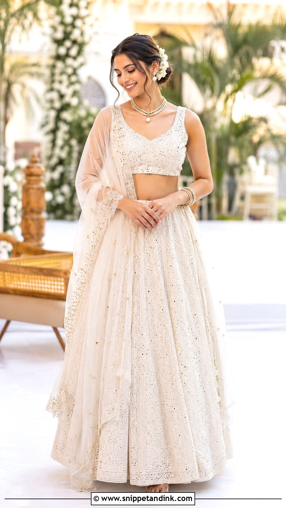 Chikankari Lehenga For Brother Wedding - Snippet and Ink - 25 Indian Outfit for Brothers Wedding Ideas