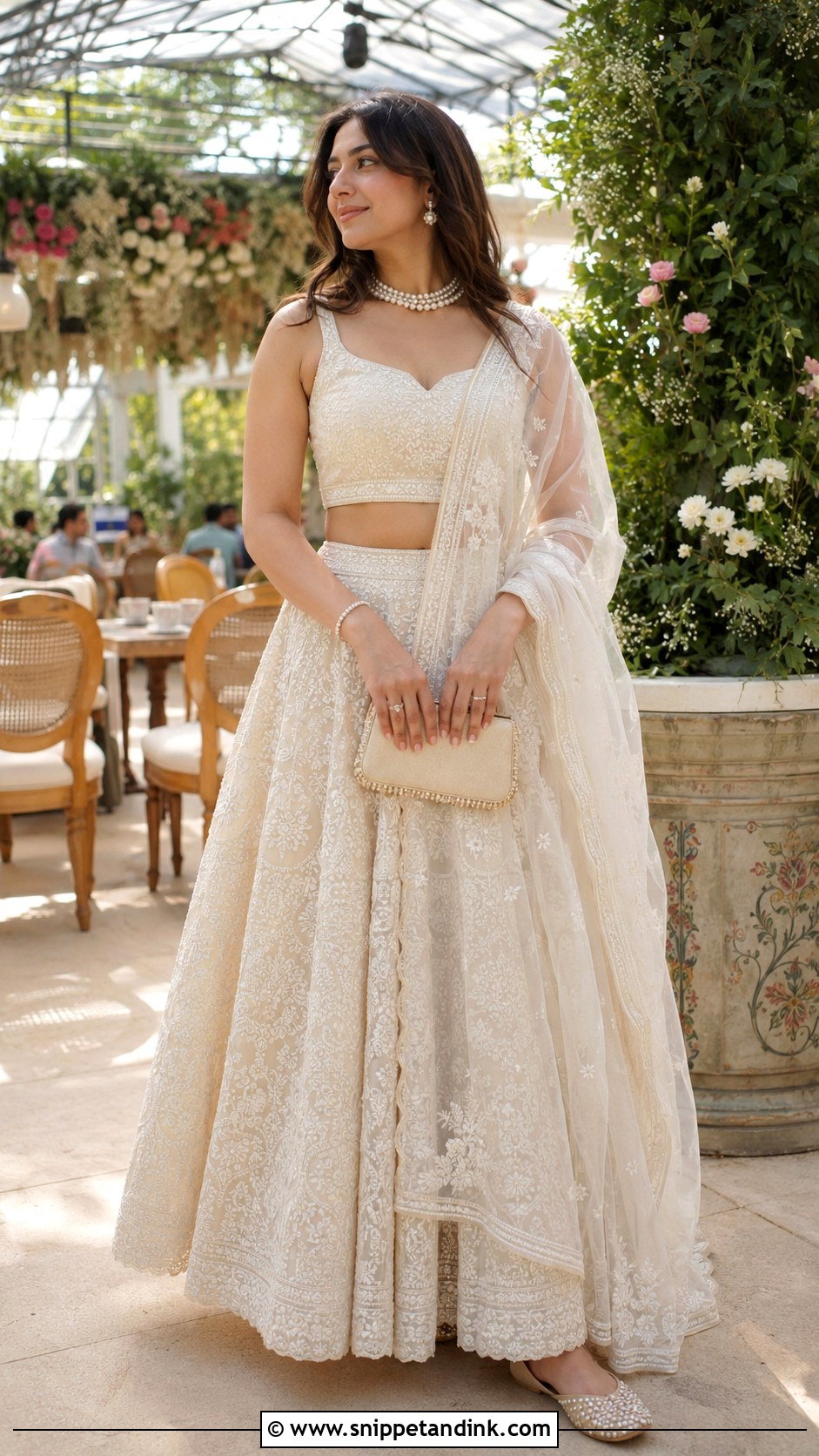 Chikankari Lehenga For Day Function - Snippet and Ink - 25 Modern Indian Wedding Outfits Sisters