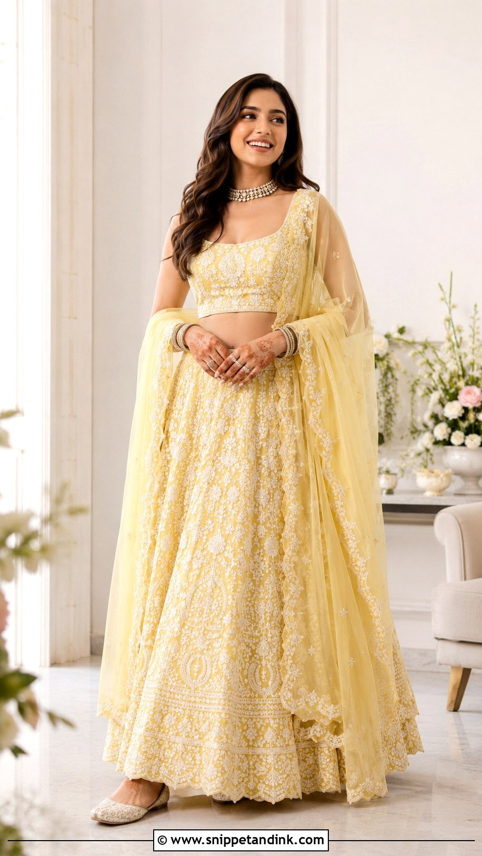 Chikankari Lehenga For Roka Bride - Snippet and Ink - 25 Roka Dresses for Bride