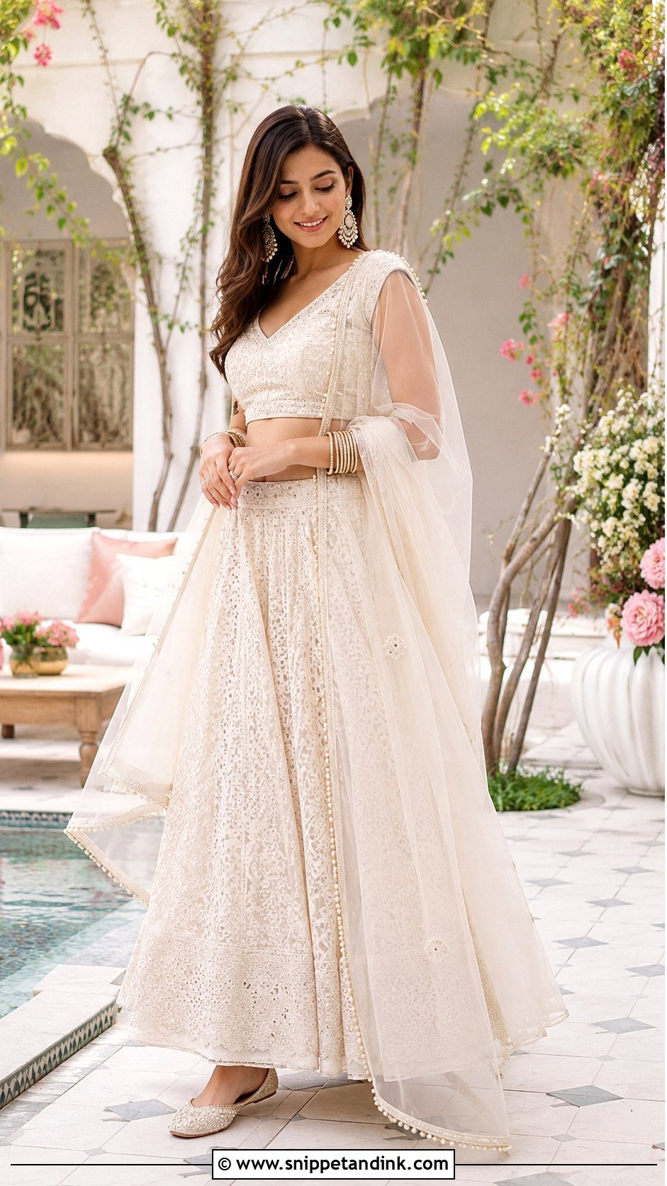Chikankari Lehenga Outfit - Snippet and Ink - 25 Desi Wedding Shaadi Outfits