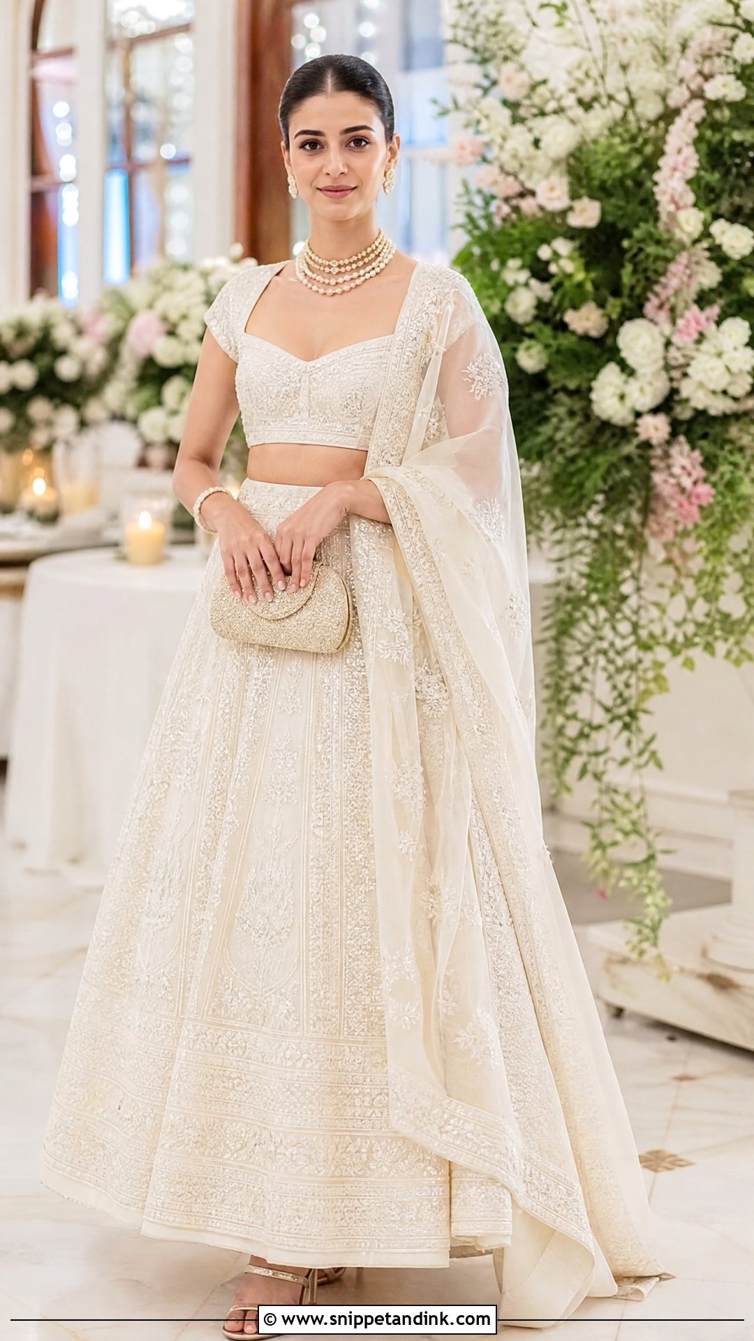 Chikankari Lehenga Wedding Outfit - Snippet and Ink - 25 Desi Wedding Clothes Ideas