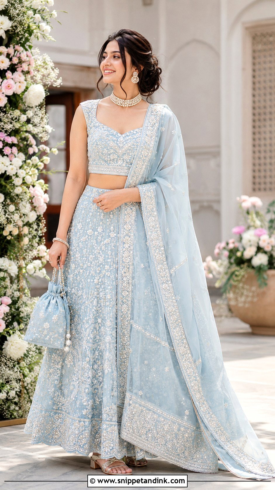 Chikankari Lehenga for a Day Wedding - Snippet and Ink - 20 Indian Sister Wedding Outfit Ideas