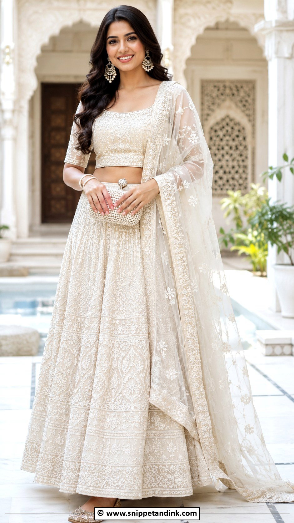 Chikankari Lehenga - Snippet and Ink - 30 Indian Wedding Dresses