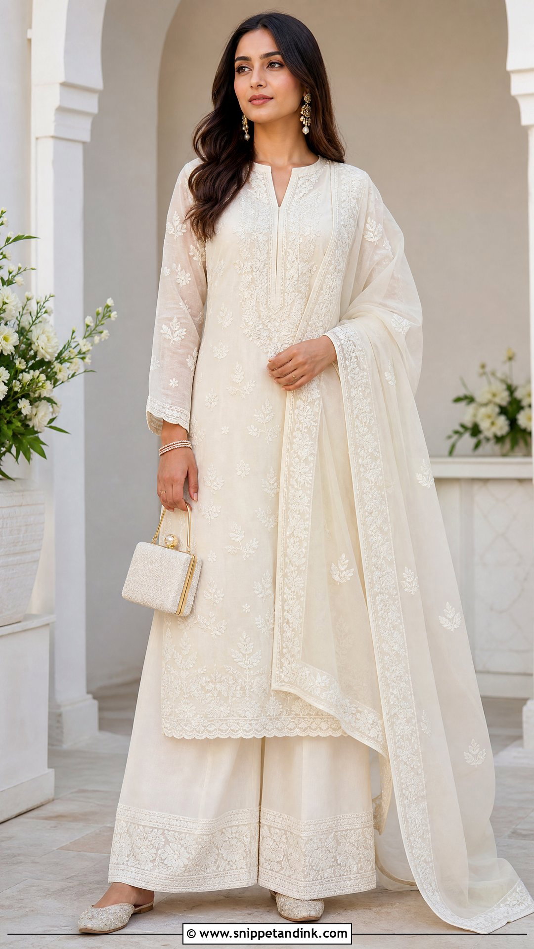 Chikankari Palazzo Suit Wedding Outfit - Snippet and Ink - 20 Unique Indian Wedding Outfits
