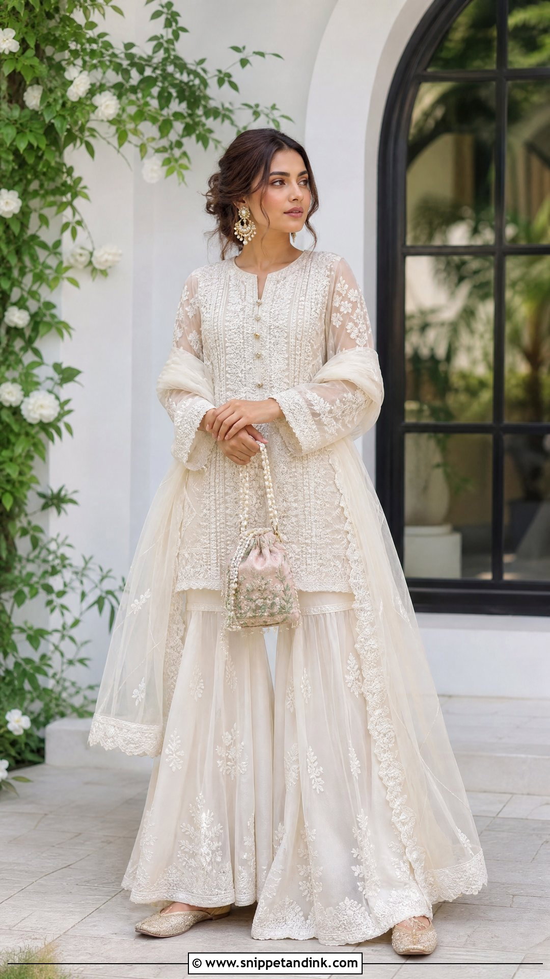 Chikankari Sharara Bridal Trousseau Outfit - Snippet and Ink - 25 Bridal Trousseau Outfits