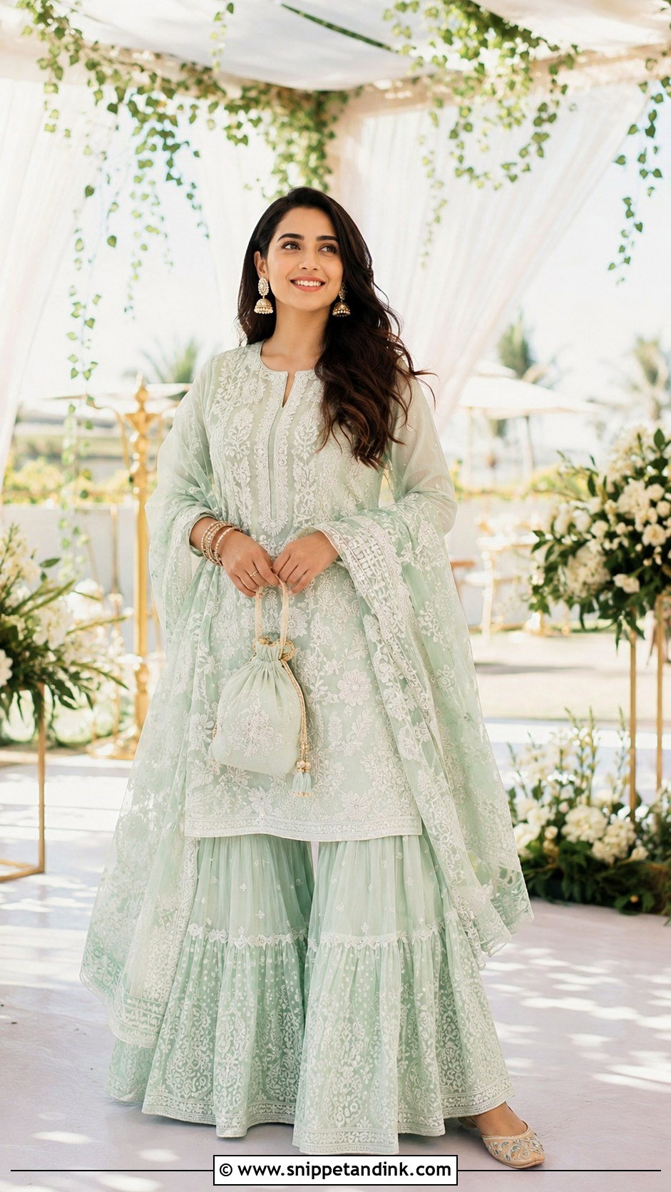 Chikankari Sharara For Wedding - Snippet and Ink - 25 Trending Indian Outfits for Wedding