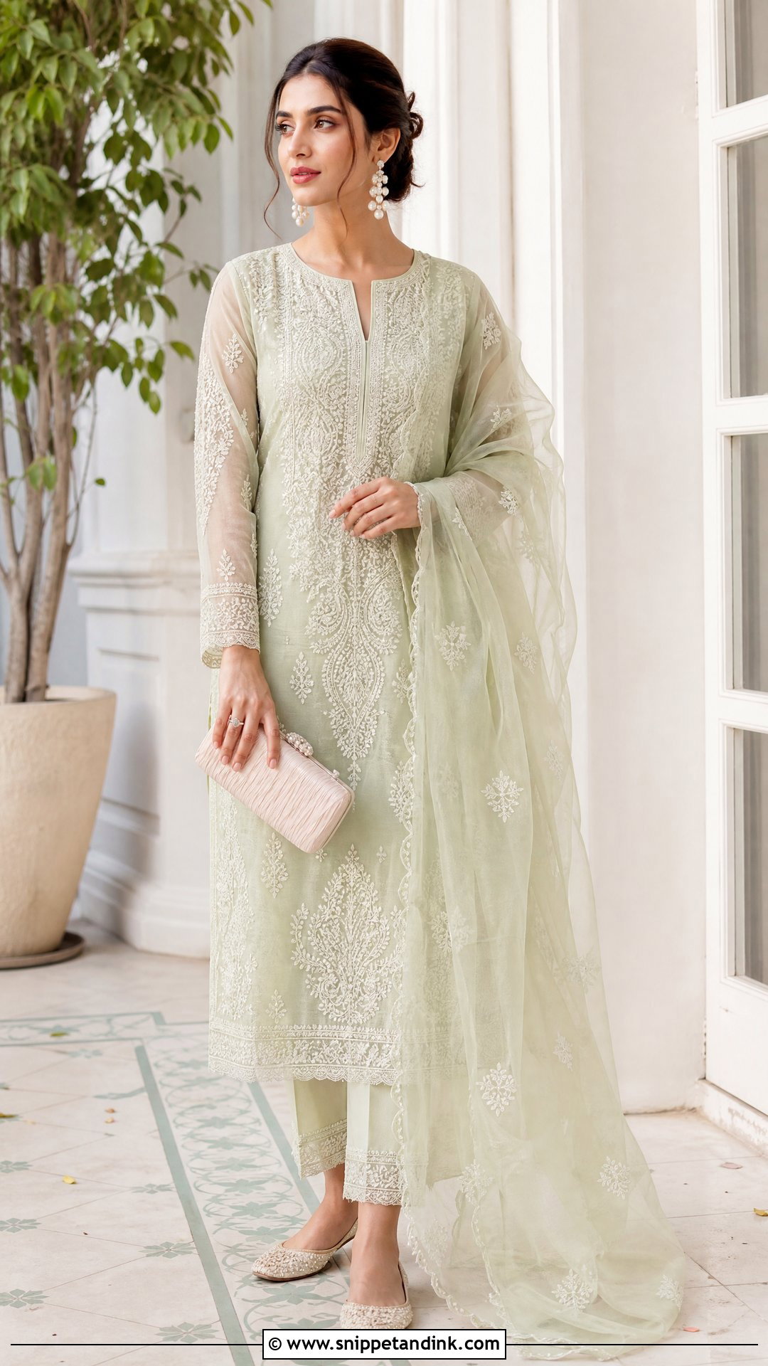 Chikankari Straight Suit - Snippet and Ink - 20 Suit Ideas for Women Indian Wedding