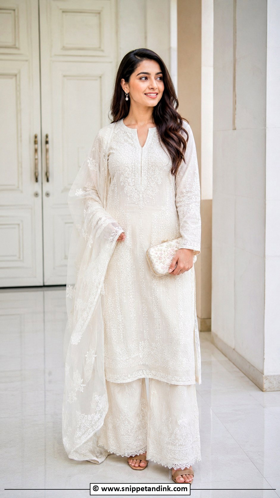 Chikankari Suit Court Marriage Outfit - Snippet and Ink - 25 Indian Court Marriage Outfit Ideas