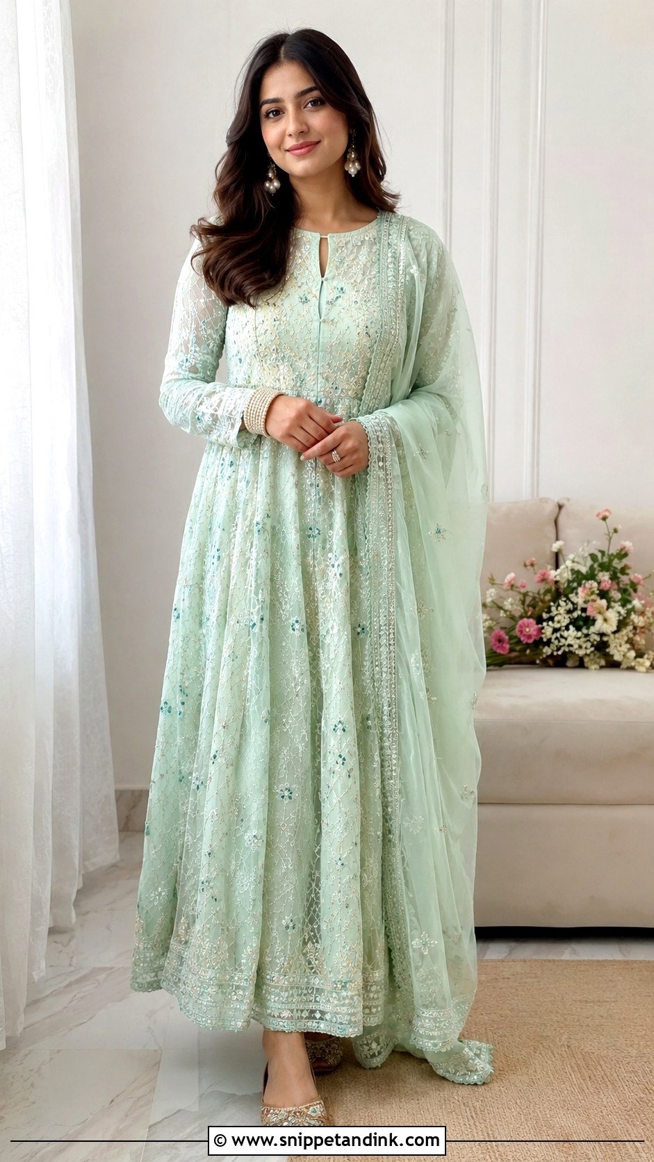 Chikankari Suit For Roka - Snippet and Ink - 25 Roka Ceremony Outfits Simple