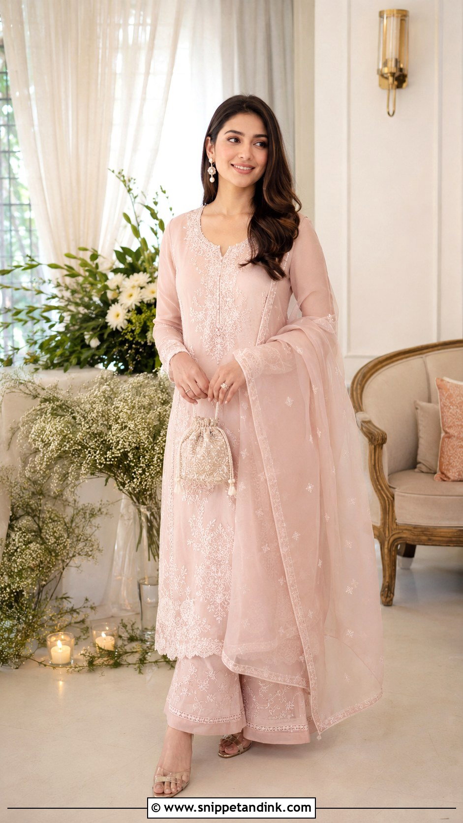 Chikankari Suit Roka Outfit - Snippet and Ink - 20 Roka Ceremony Outfits for Sister