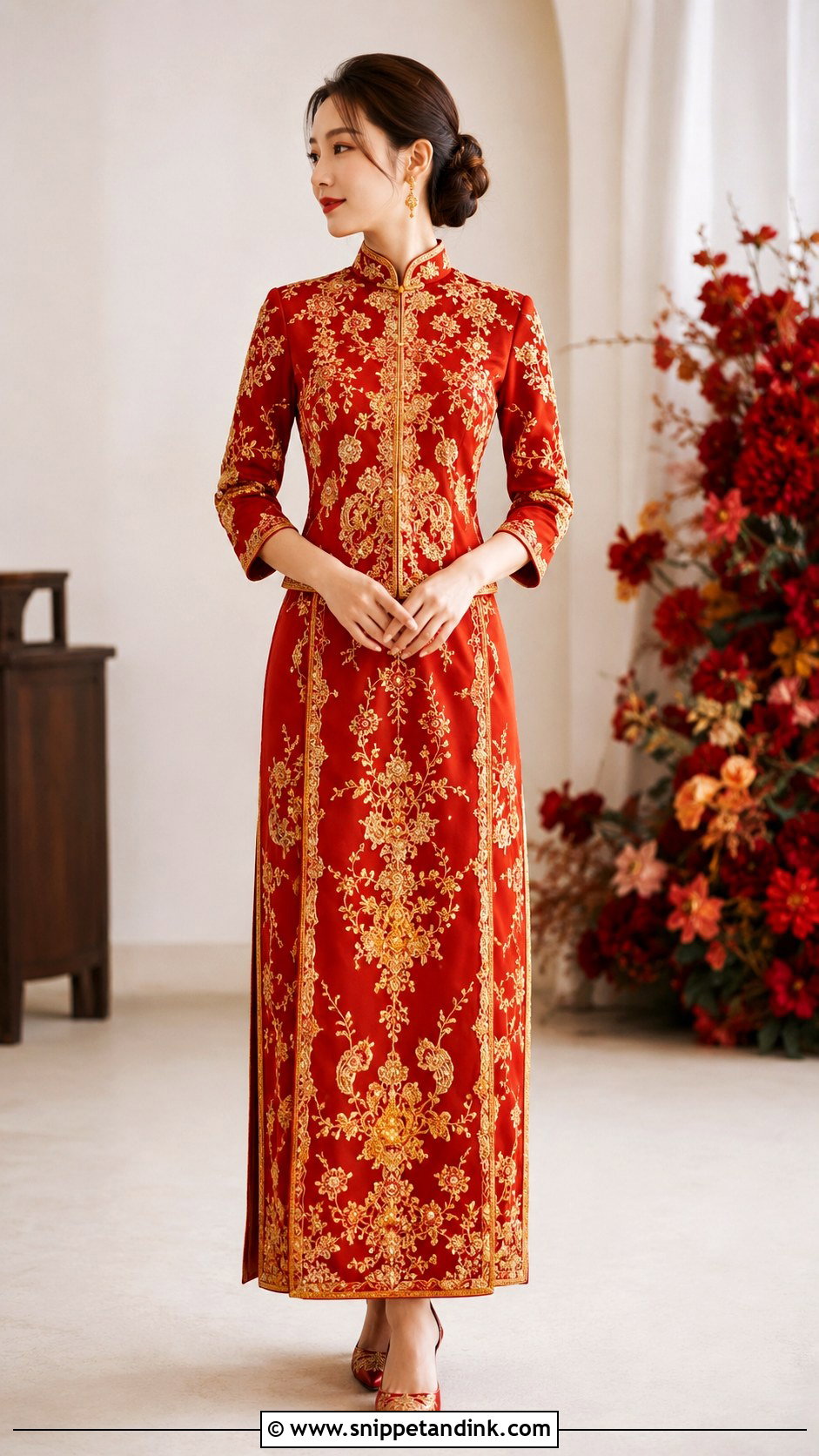 Chinese Buddhist Qipao Wedding Dress - Snippet and Ink - 25 Buddhist Wedding Dress Ideas