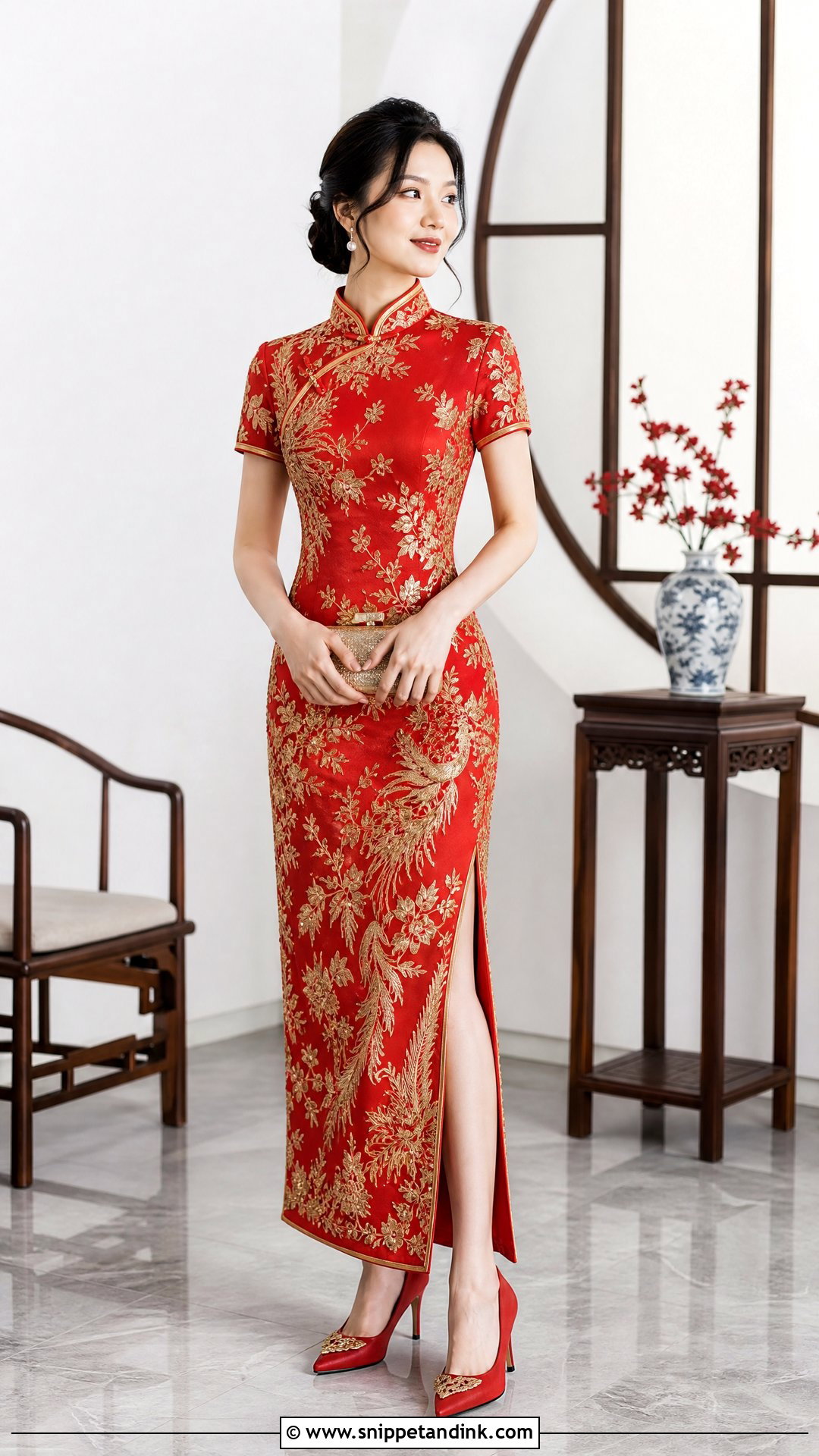 Chinese Cheongsam Wedding Outfit - Snippet and Ink - 25 Traditional Wedding Outfits