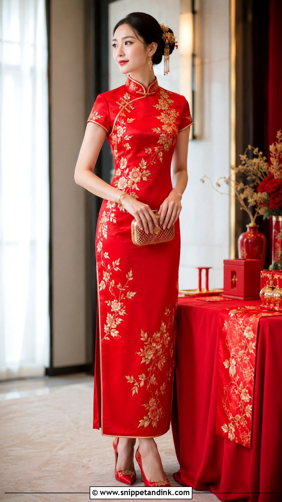Chinese Qipao Wedding Outfit - Snippet and Ink - 20 Traditional Wedding Outfits for Ladies
