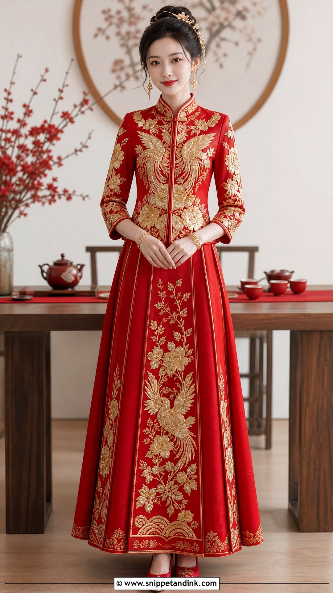 Chinese Qun Kwa Bridal Dress - Snippet and Ink - 20 Traditional Bride Dress Ideas