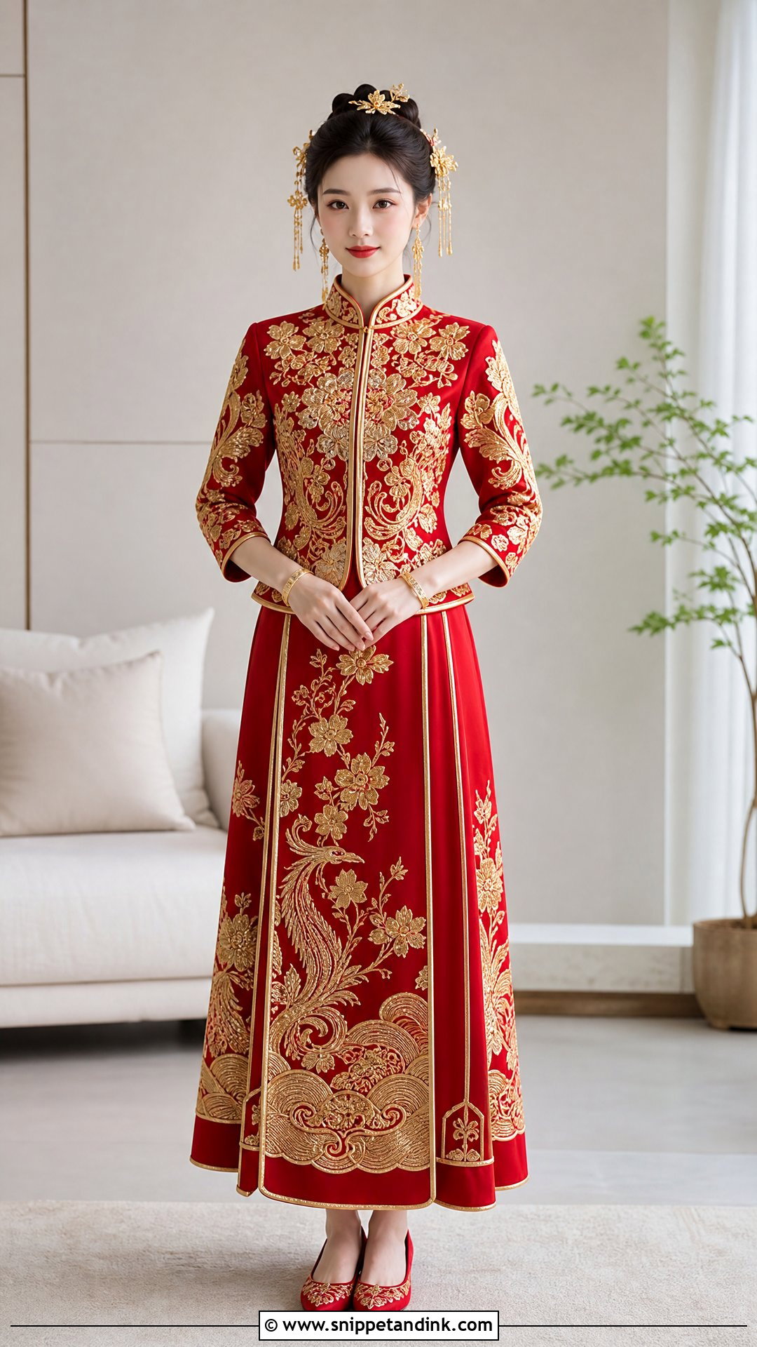 Chinese Qungua Bridal Dress - Snippet and Ink - 20 Traditional Bridal Dresses