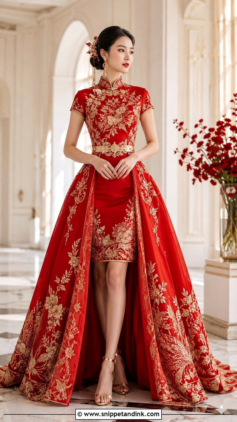 Chinese Wedding Dress With Detachable Skirt - Snippet and Ink - 25 Modern Chinese Wedding Dress Ideas
