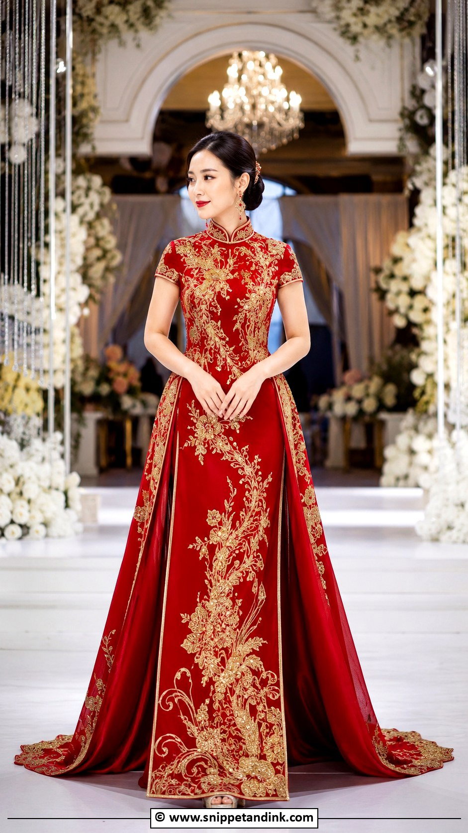 Chinese Wedding Dress With Train - Snippet and Ink - 30 Chinese Wedding Dress Ideas