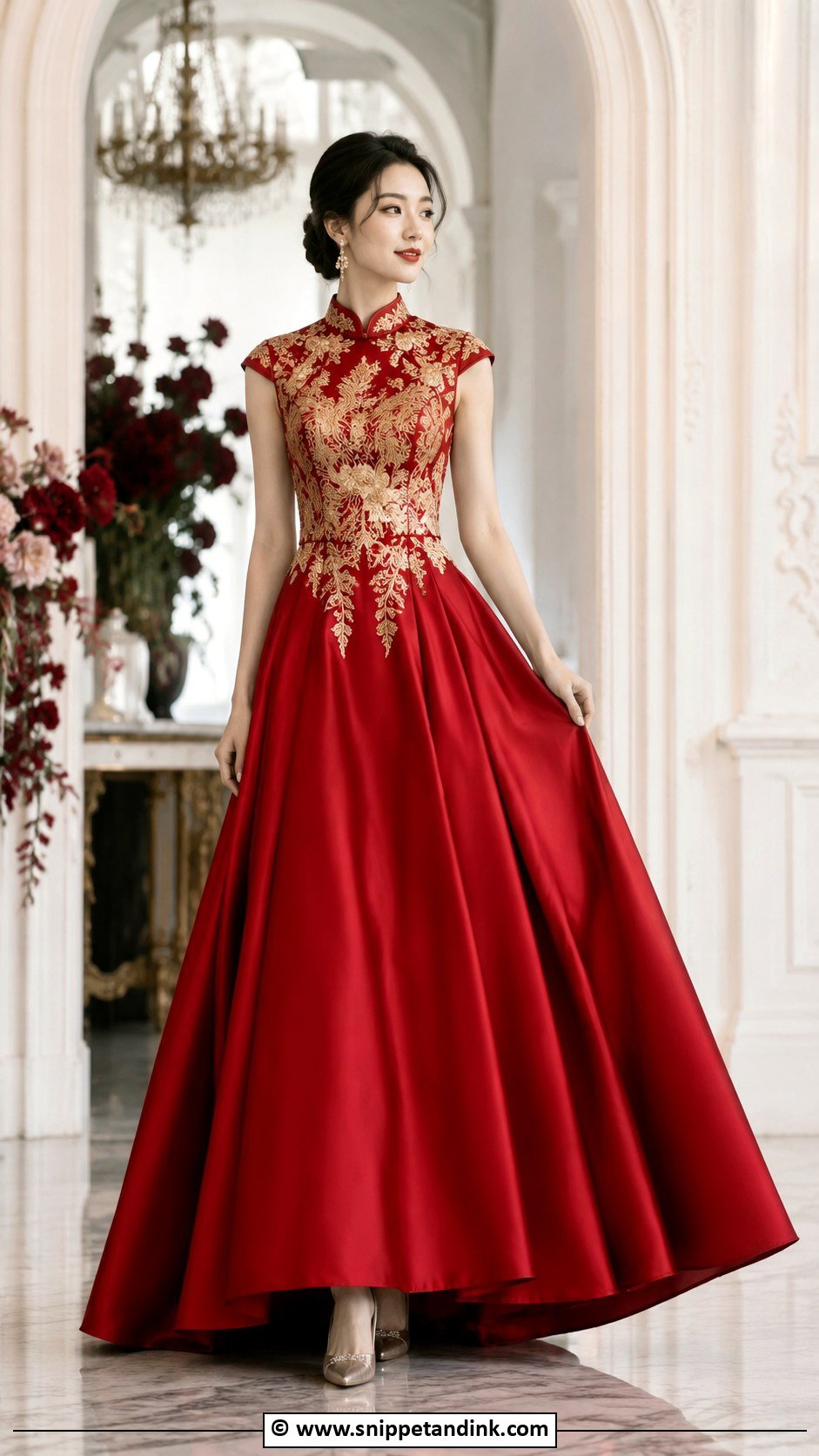 Chinese Wedding Dress With Western Gown Skirt - Snippet and Ink - 30 Chinese Wedding Dress Ideas