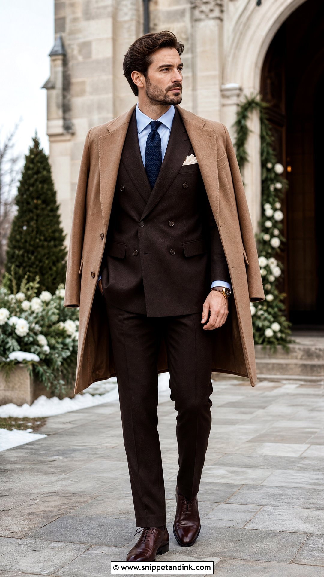 Chocolate Brown Winter Wedding Suit - Snippet and Ink - 20 Winter Wedding Suit Ideas