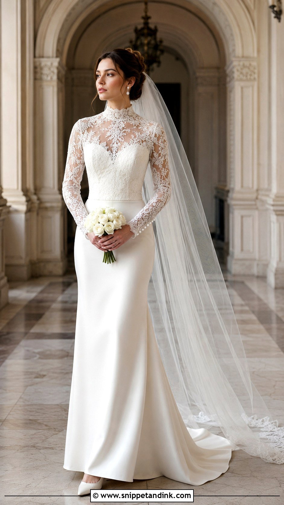 Christine Daae High Neck Wedding Dress - Snippet and Ink - 20 Christine Daae Wedding Dress Ideas