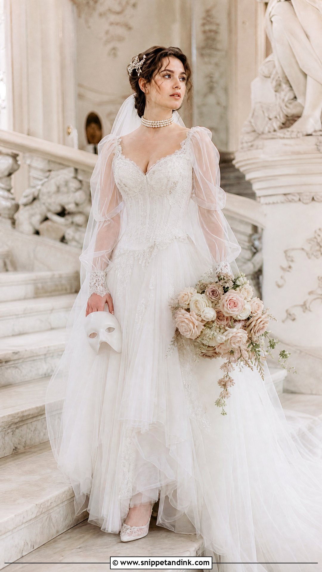 Christine Daae Inspired Wedding Dress - Snippet and Ink - 20 Phantom of the Opera Wedding Dress Ideas