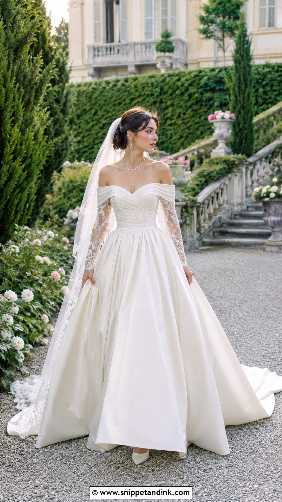 Christine Daae Off Shoulder Wedding Dress - Snippet and Ink - 20 Christine Daae Wedding Dress Ideas