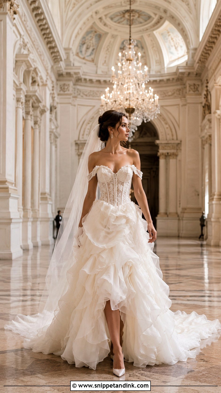 Christine Daae Ruffled Wedding Dress - Snippet and Ink - 20 Christine Daae Wedding Dress Ideas