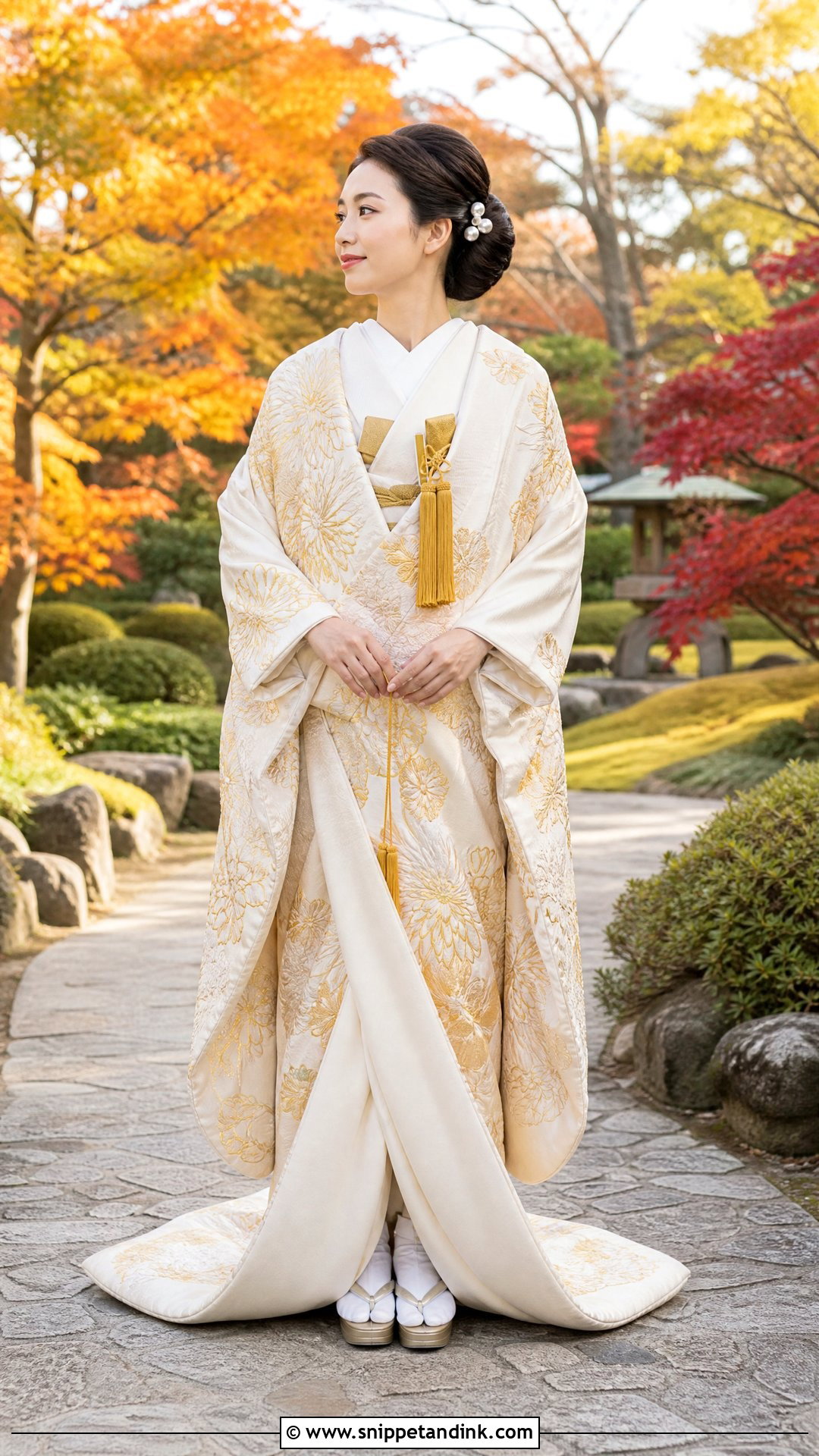 Chrysanthemum Kimono Wedding Dress - Snippet and Ink - 25 Kimono Wedding Dress Ideas