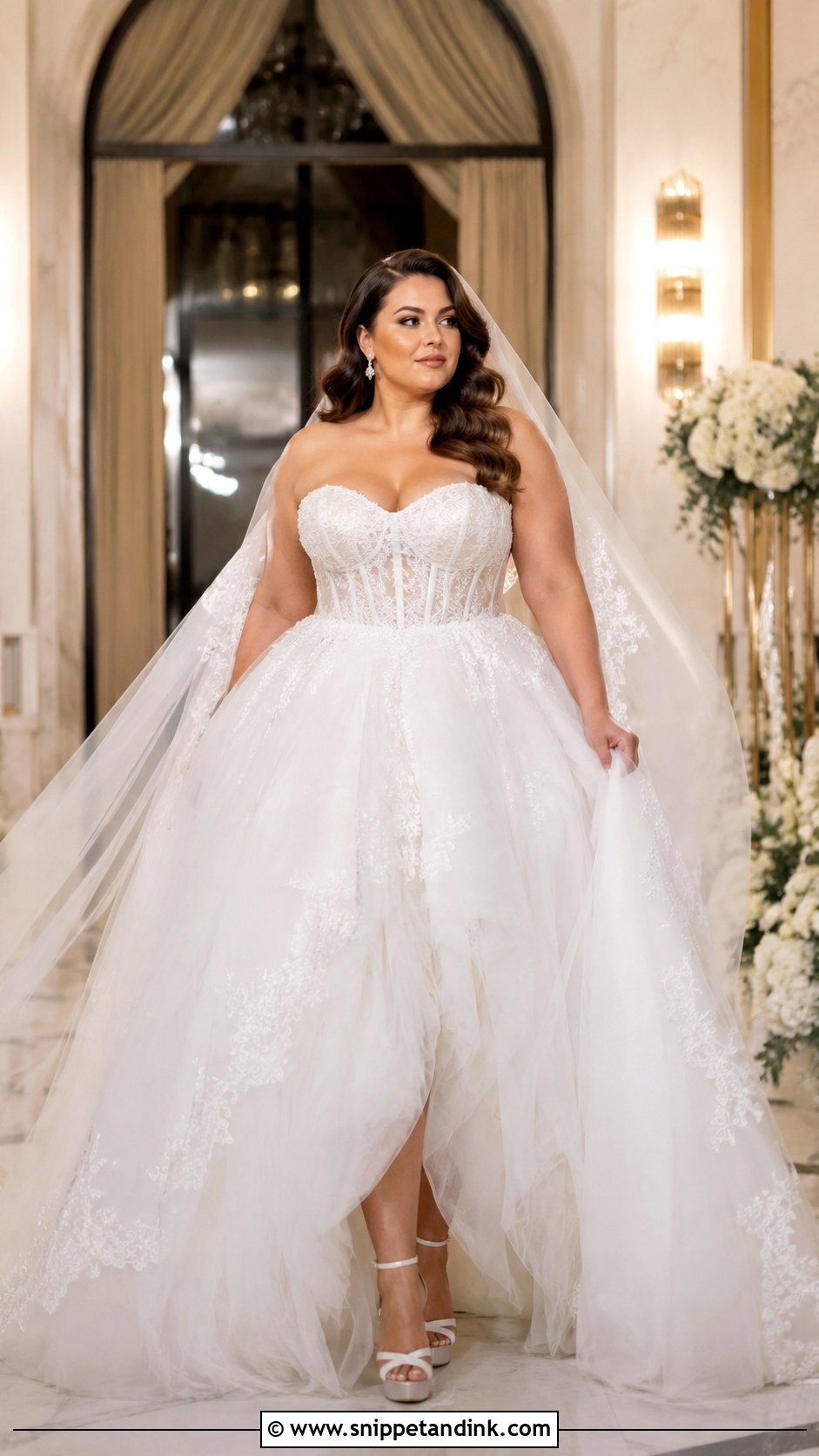 Chubby Ball Gown Wedding Dress With Corset Bodice - Snippet and Ink - 25 Chubby Wedding Dress Ideas