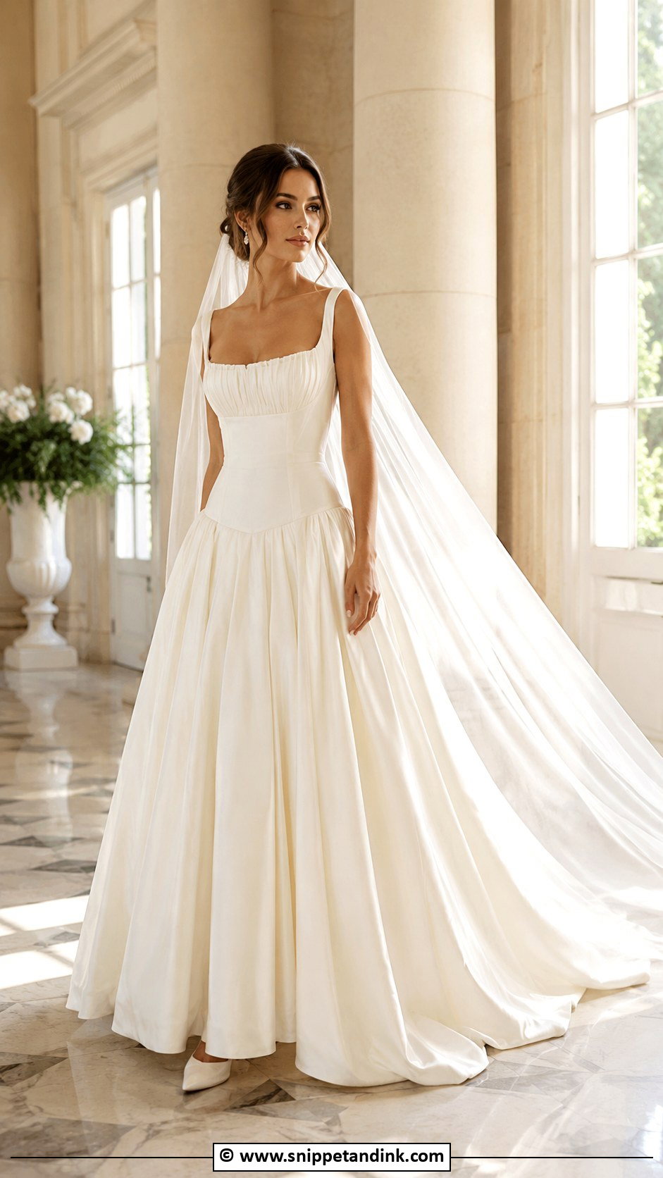 Cinq Basque Waist Wedding Dress - Snippet and Ink - 30 Cinq Wedding Dress Ideas