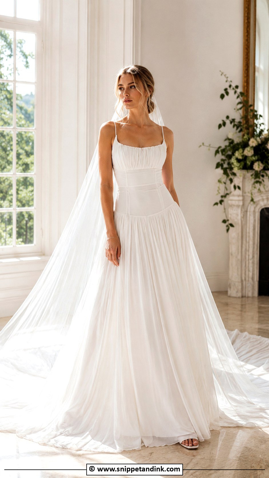 Cinq Drop Waist Wedding Dress - Snippet and Ink - 30 Cinq Wedding Dress Ideas