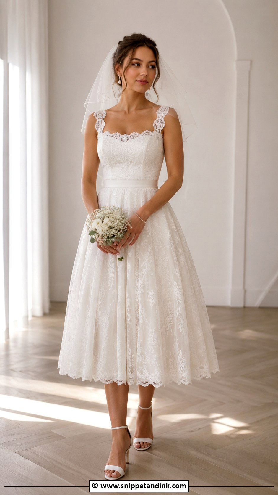 Cinq Tea Length Wedding Dress - Snippet and Ink - 30 Cinq Wedding Dress Ideas