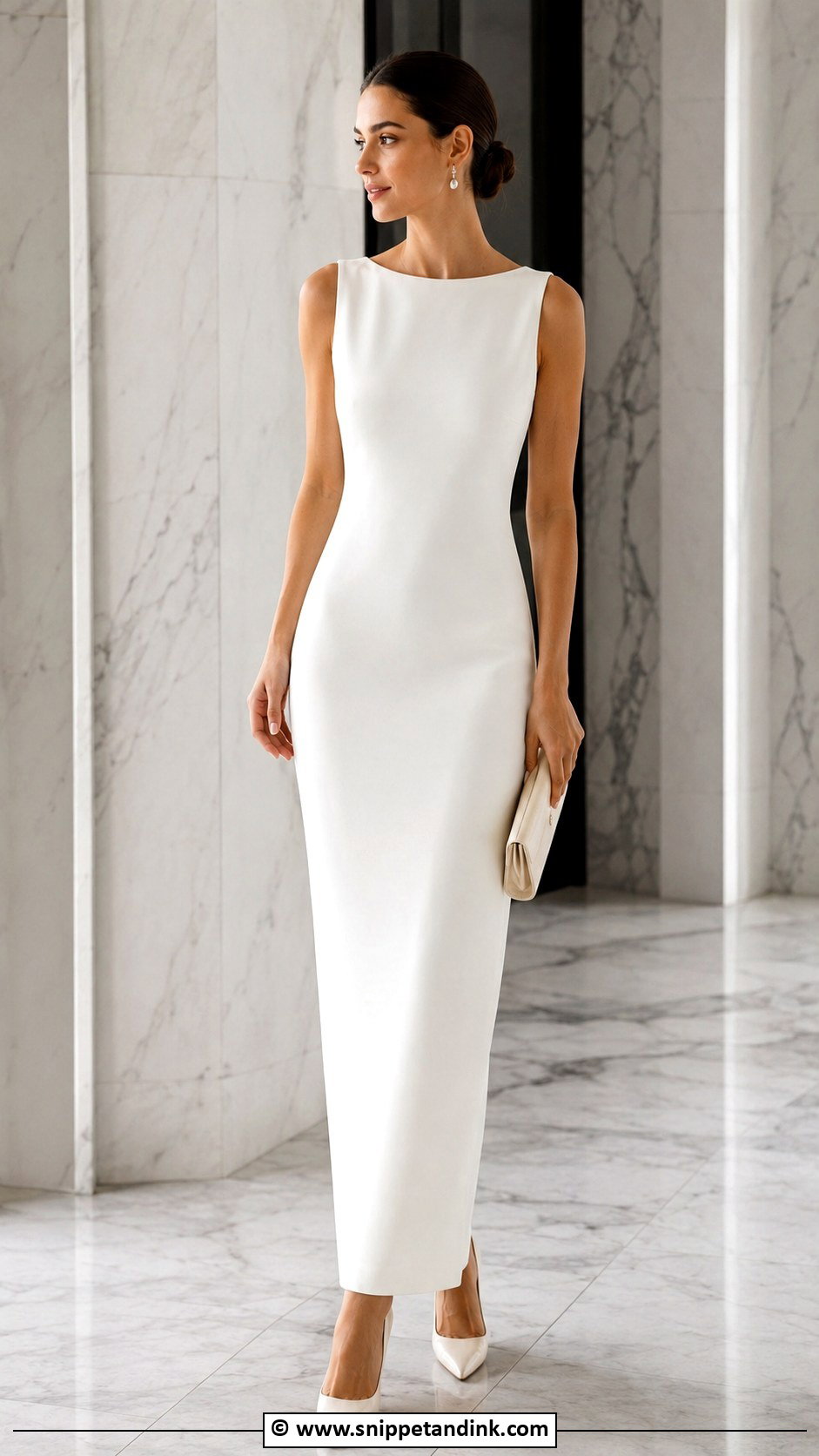 Civil Ceremony Column Dress Outfit - Snippet and Ink - 30 Civil Ceremony Outfit Ideas
