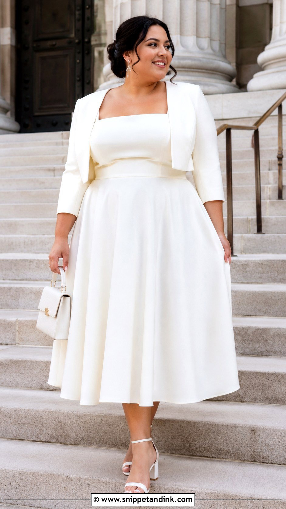 Civil Ceremony Plus Size A Line Dress - Snippet and Ink - 20 Civil Ceremony Wedding Dresses