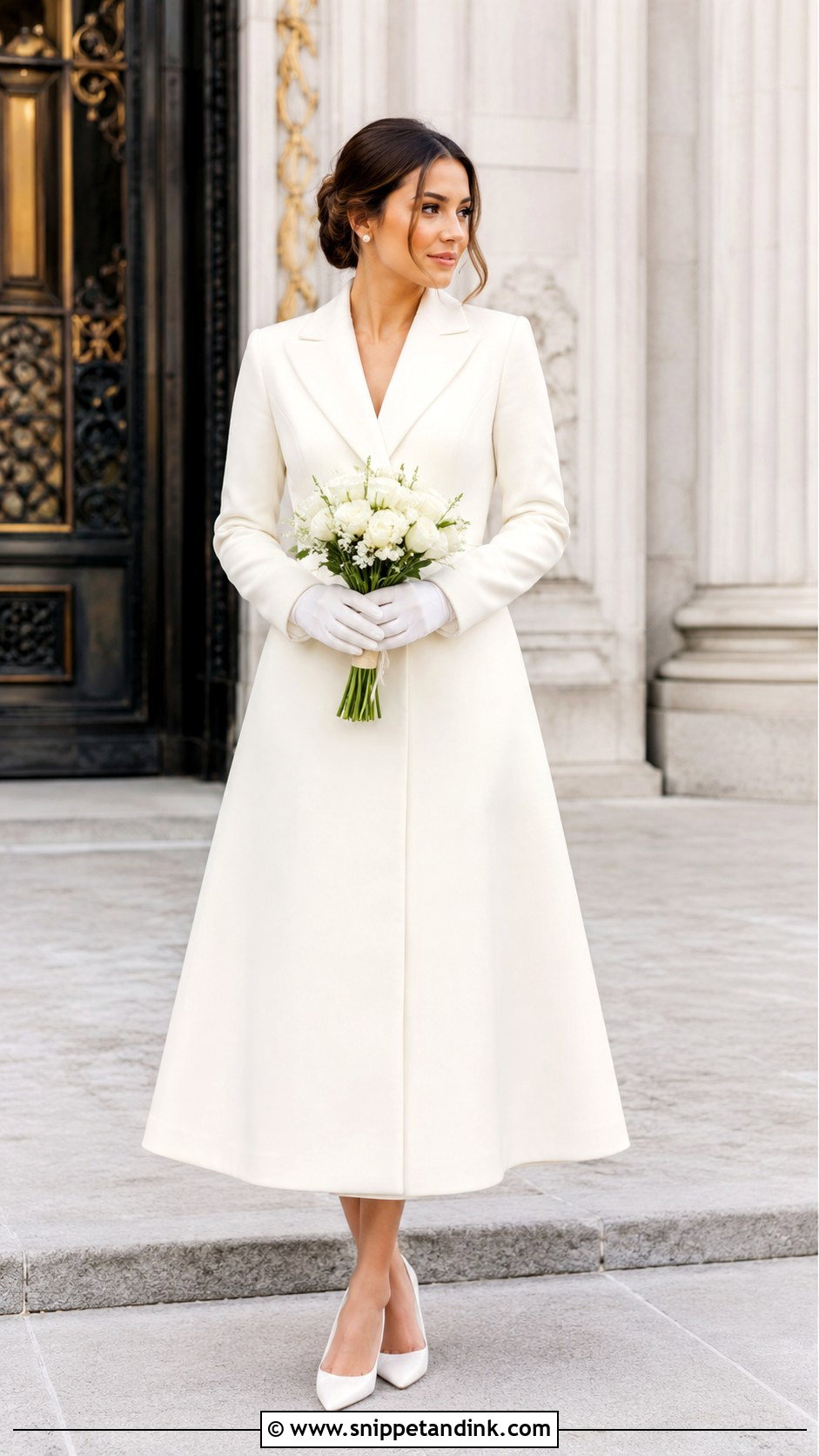 Civil Wedding Coat Gown - Snippet and Ink - 25 Civil Wedding Gown Ideas