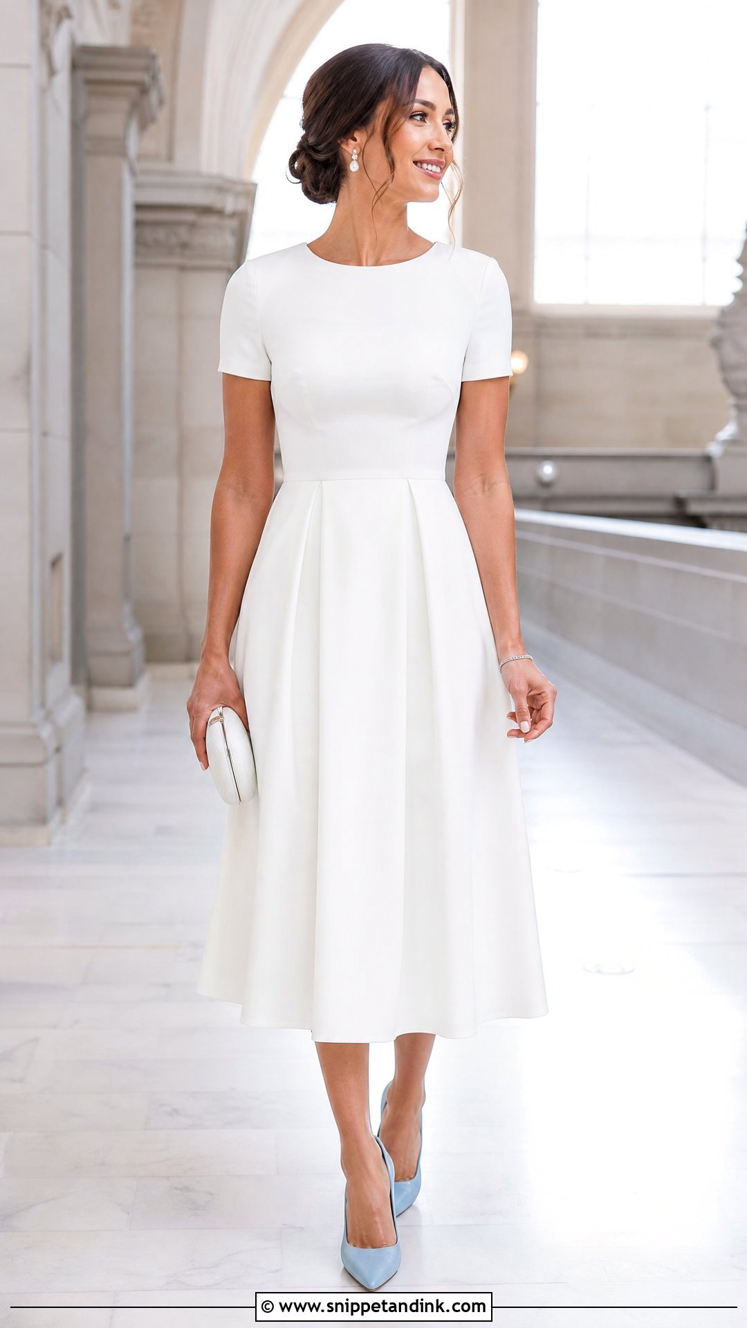 Civil Wedding Dress With Blue Shoes - Snippet and Ink - 25 Classy Simple Civil Wedding Dress Ideas