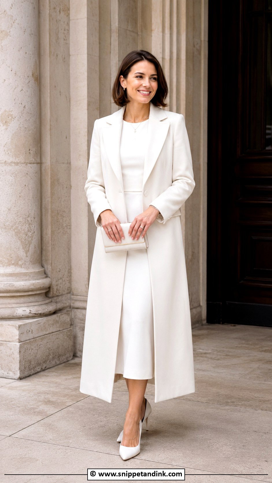 Civil Wedding Dress With Coat - Snippet and Ink - 30 Elegant Classy Civil Wedding Dress Ideas